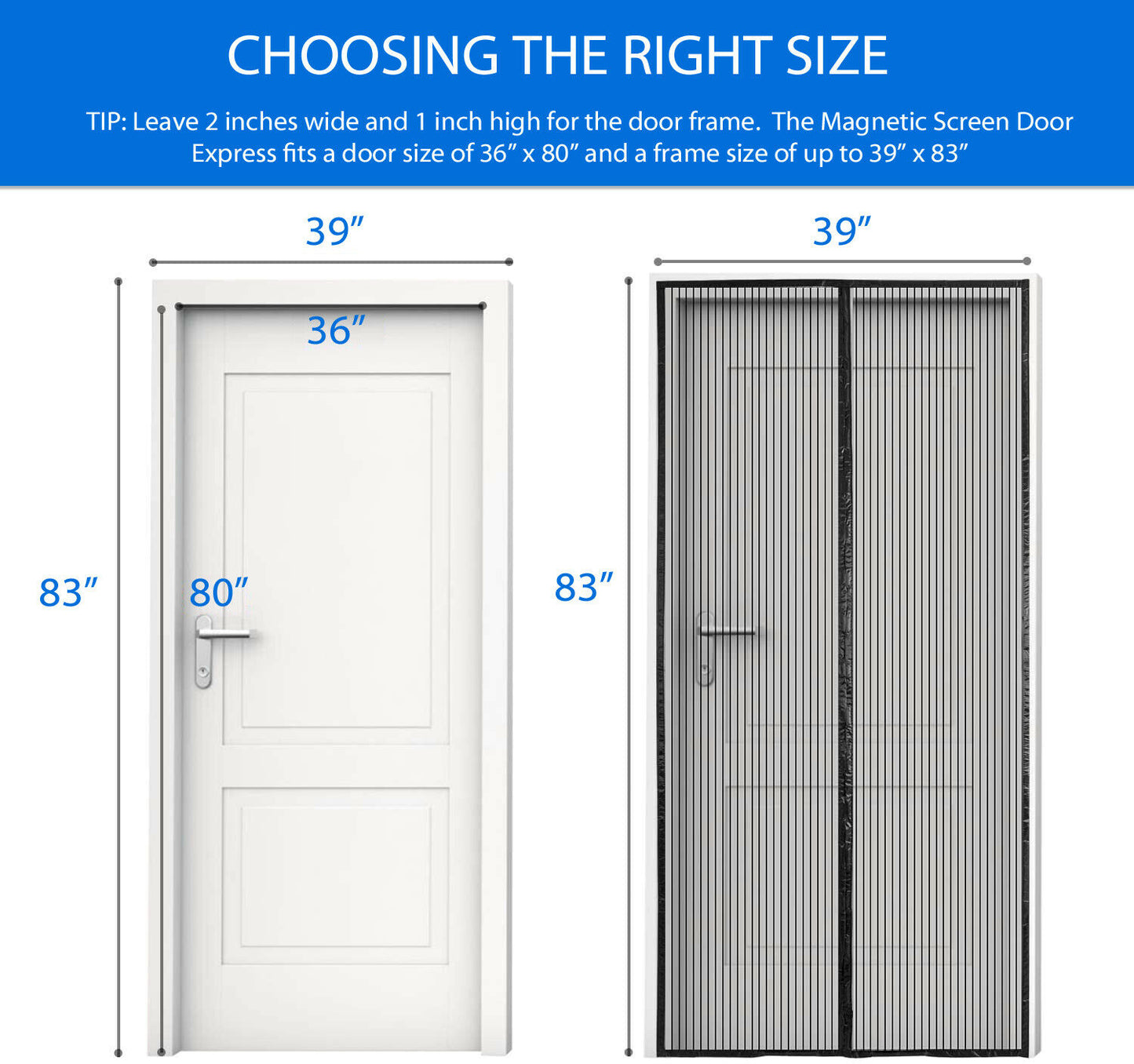 Magnetic Retractable Screen Door Mesh Net