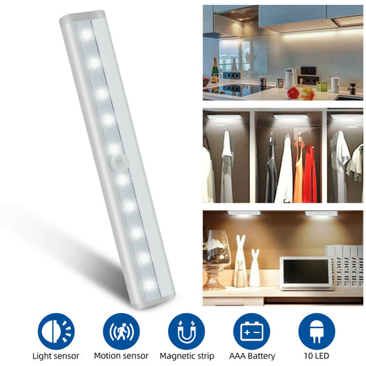 Wireless Motion Sensor LED Light Counter Night Lamp