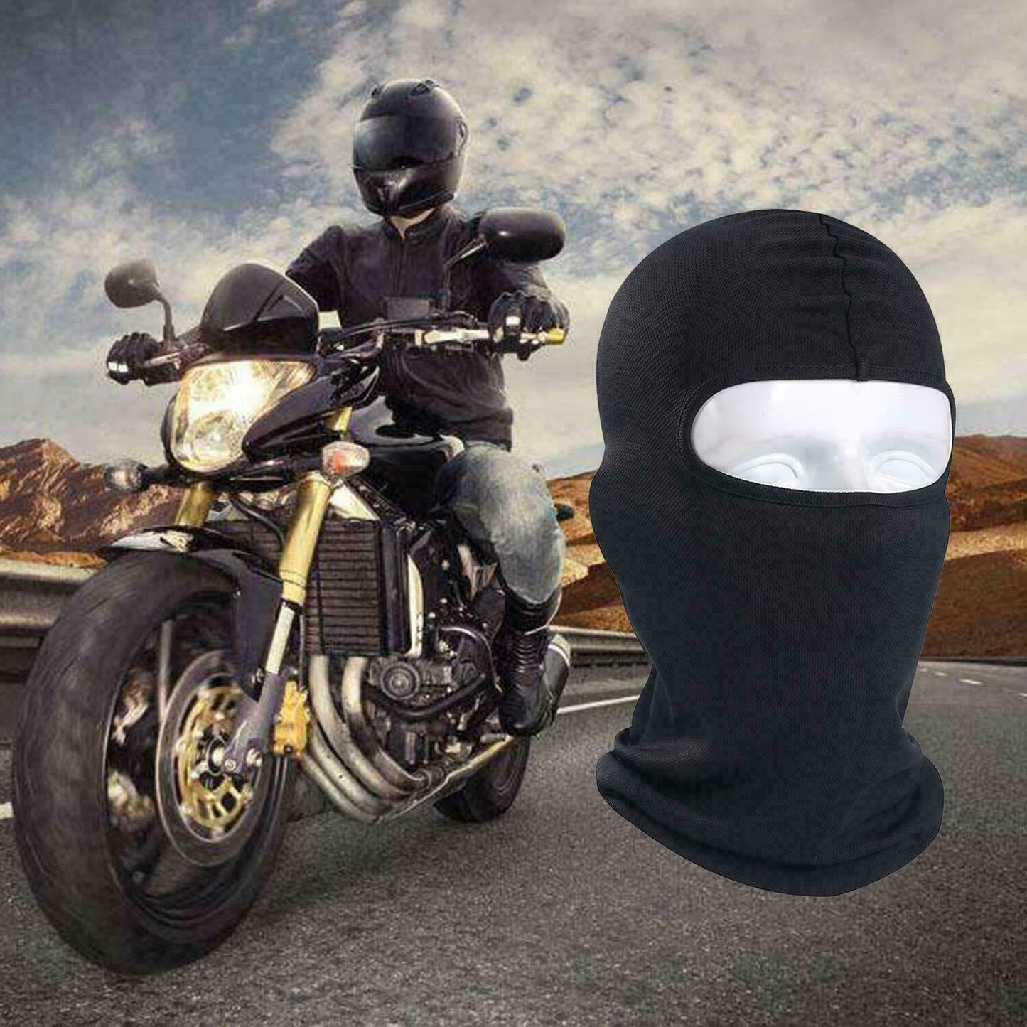 3 Pack Lightweight Black Balaclava Face Mask Warmer