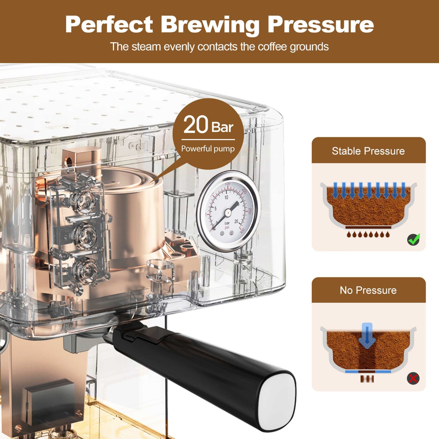 Espresso 20 Bar Pressure Cappuccino Latte Maker ESE POD