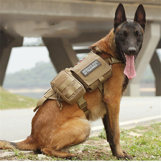 Adjustable Military  Vest Tactical Molle Dog Harness System