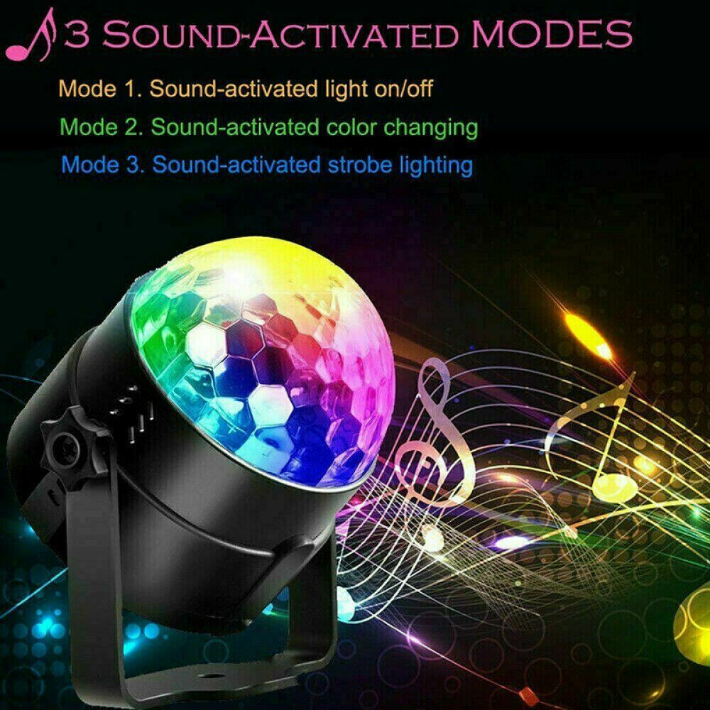 Remote Party Strobe Lights LED DJ Ball Sound & Dance Lamp