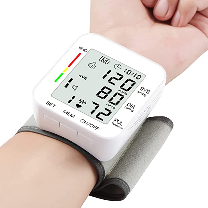 Adjustable Wrist Cuff LCD Blood Pressure Monitor