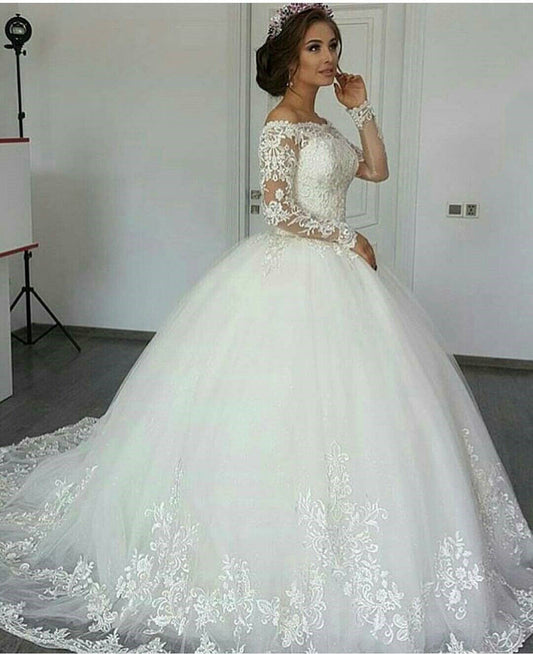 Custom Elegant Bridal Wedding Dress Gown