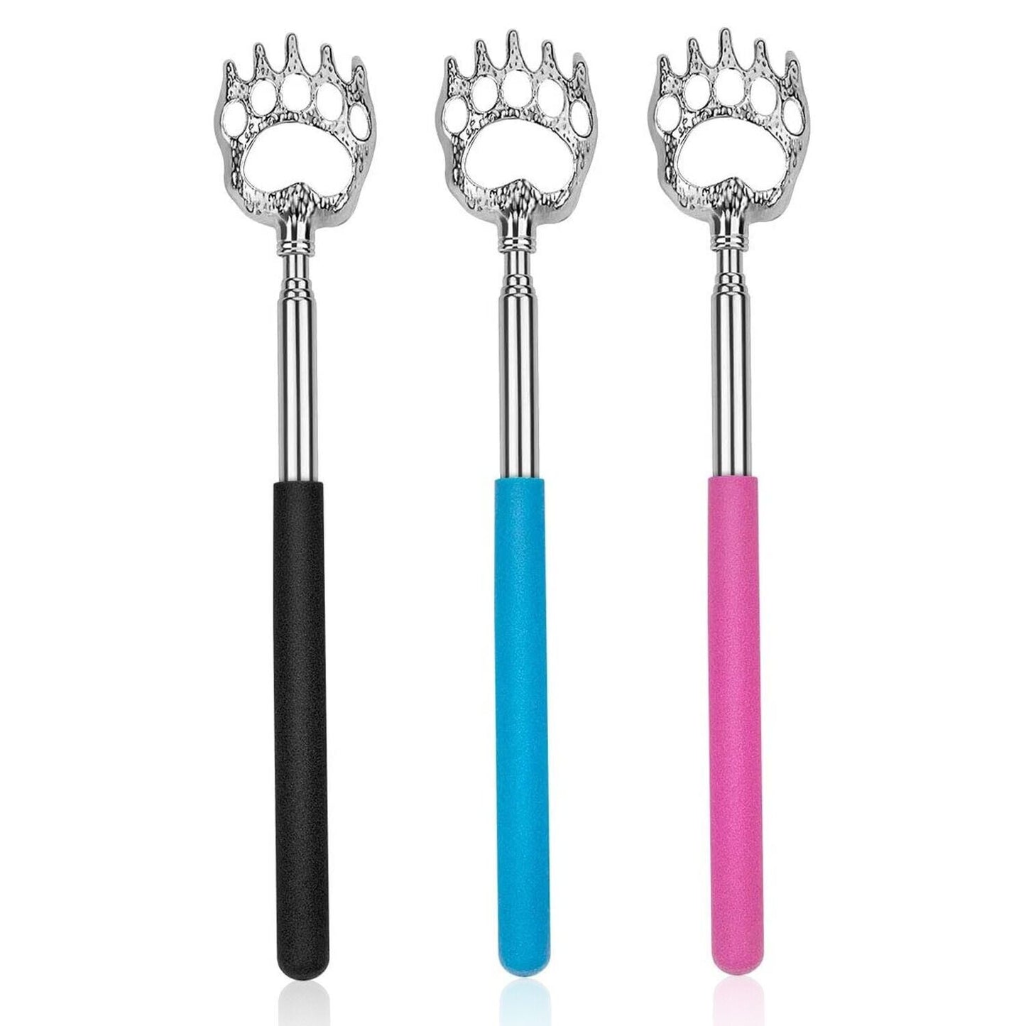 3 Pack Bear Claw Metal Extendable Back Scratcher