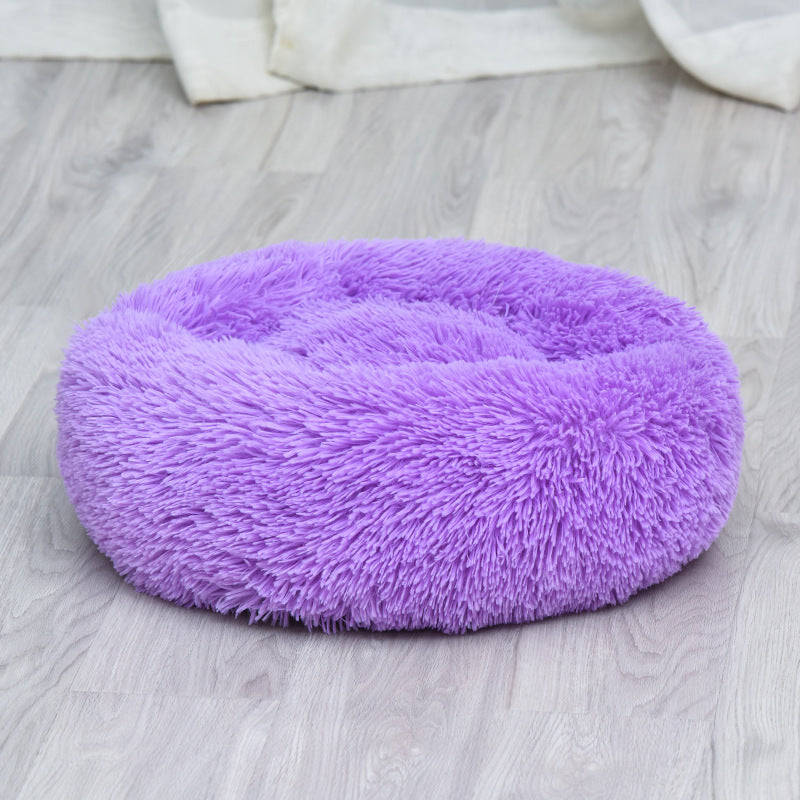 Round Plush PP Cotton Pet Bed