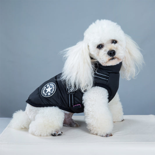 Waterproof Winter Pet Coat Harness With Insulated Bowl