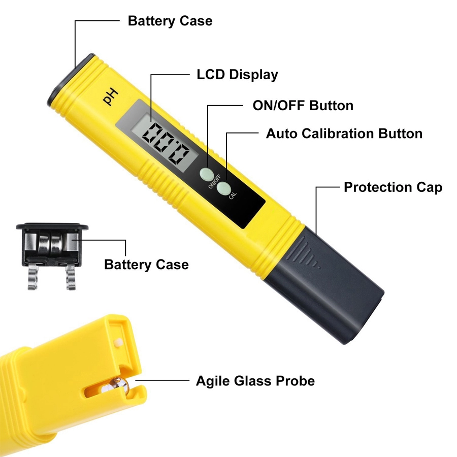 LCD Hydroponics Aquarium Swimming Pool PH Meter Tester