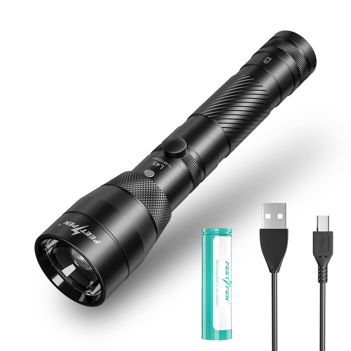 Outdoor Hiking Emergency Zoom Glare Flashlight